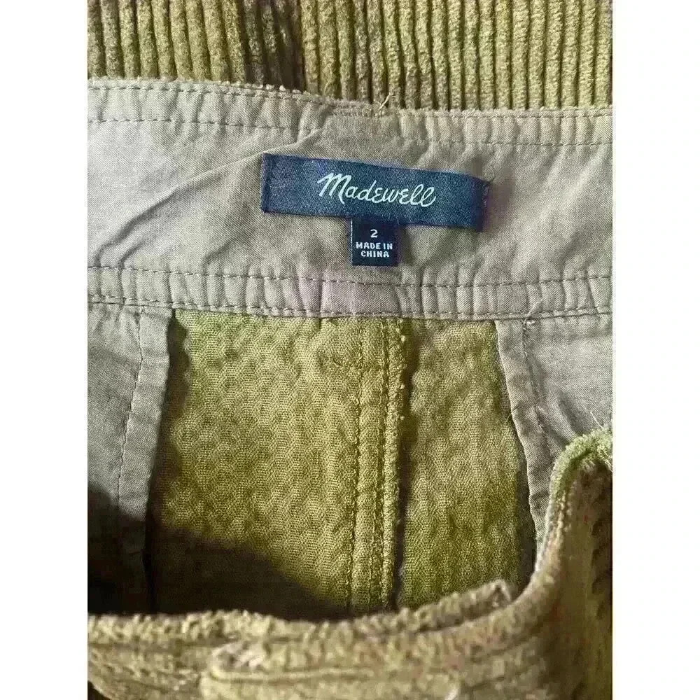 Madwell Womens Brown/Green Corduroy Skirt Size 2 - Picture 3 of 3